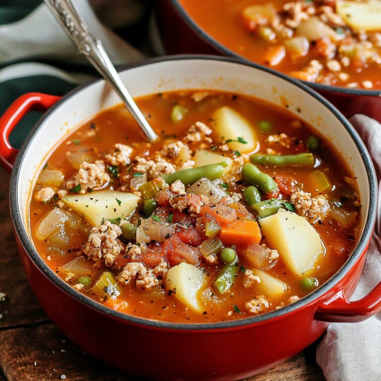 Italian Ground Turkey Vegetable Soup Recipe