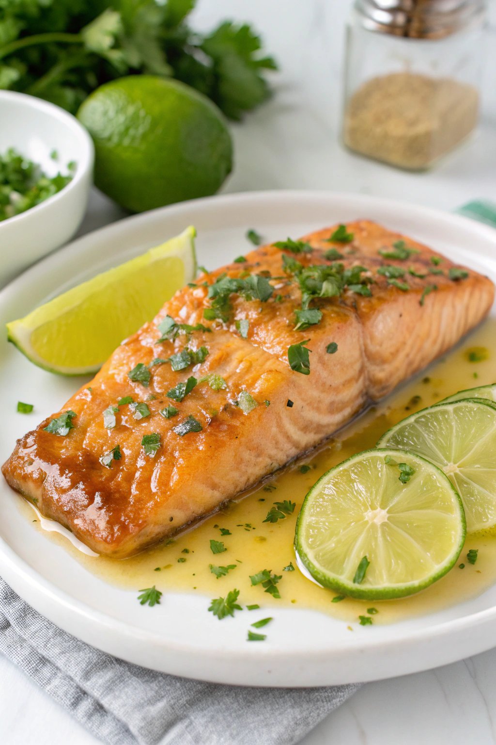 Baked Honey Lime Garlic Butter Salmon Recipe