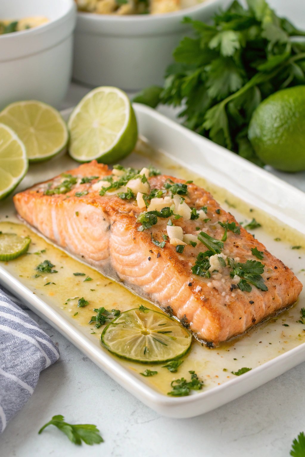 Baked Honey Lime Garlic Butter Salmon Recipe