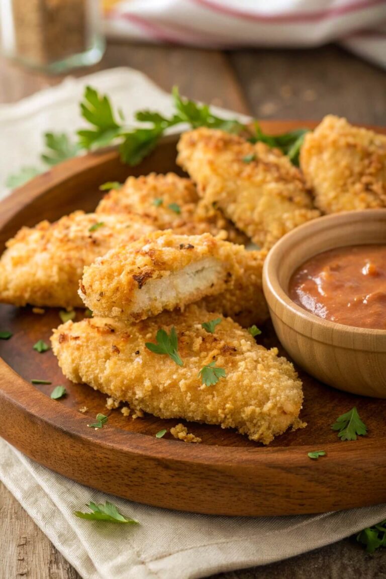 How to Make Crispy Baked Chicken Tenders with Garlic Parmesan