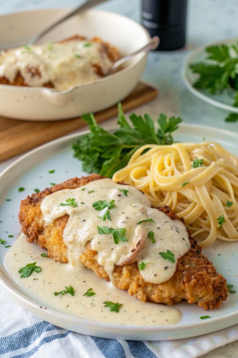 How to Make Parmesan Crusted Chicken with Creamy Garlic Sauce