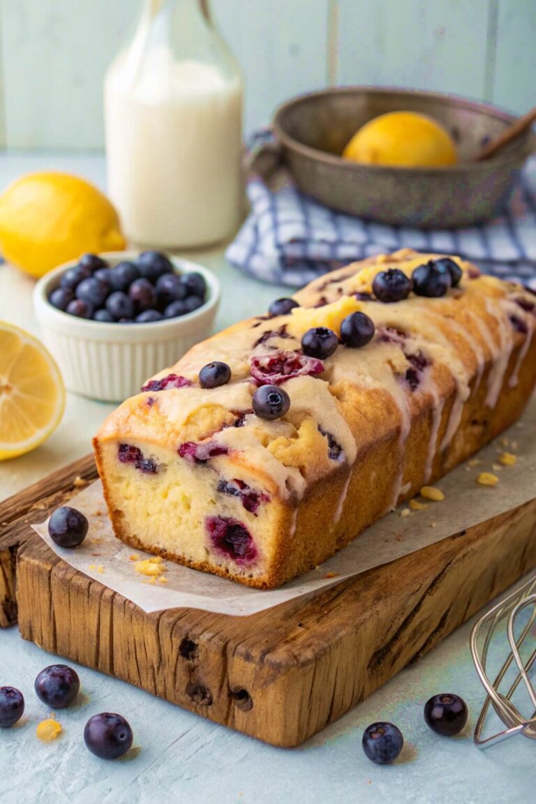 Lemon Blueberry Loaf with Lemon Glaze Recipe