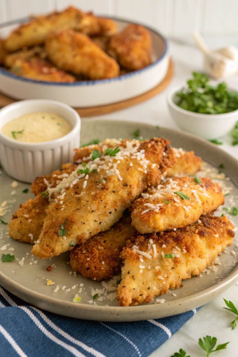 Garlic Parmesan Chicken Tenders Recipe: Crispy & Flavorful