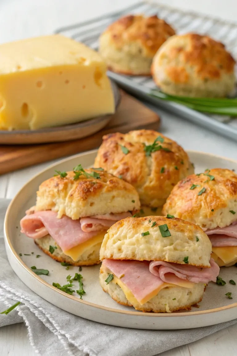 Ham and Cheese Butter Swim Biscuits Recipe