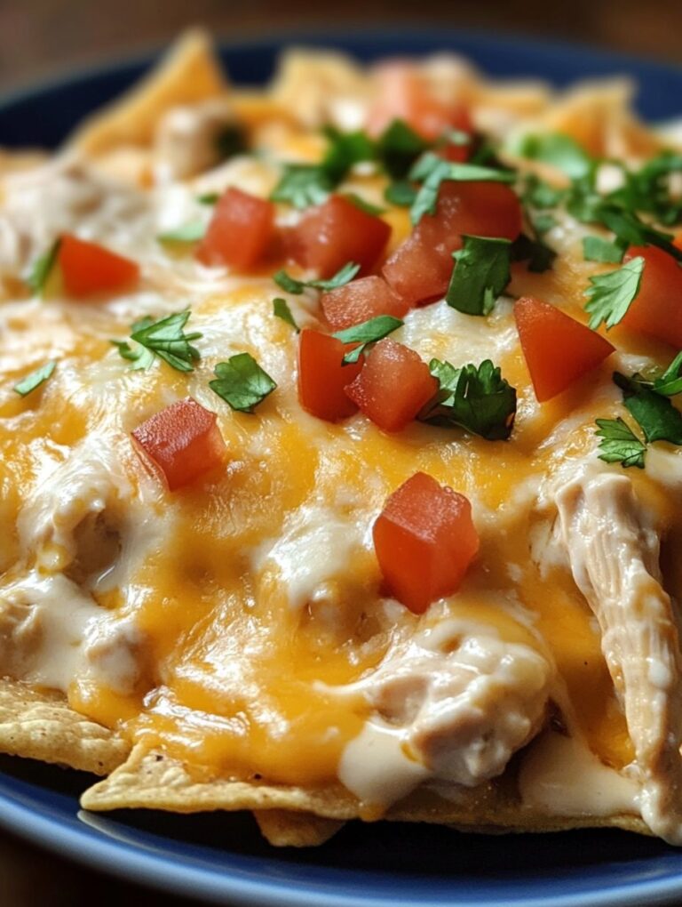 Crockpot Creamy Chicken Nachos