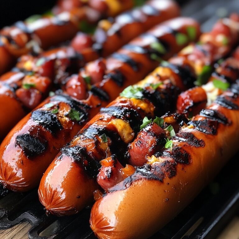 Marinated Grilled Hot Dogs