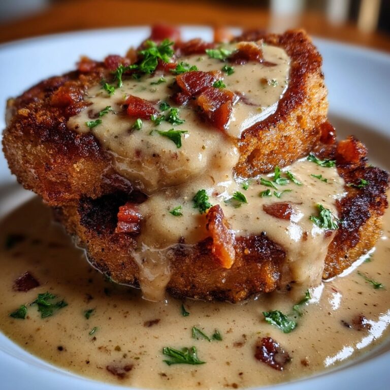 Country Fried Pork Chops with Bacon Gravy
