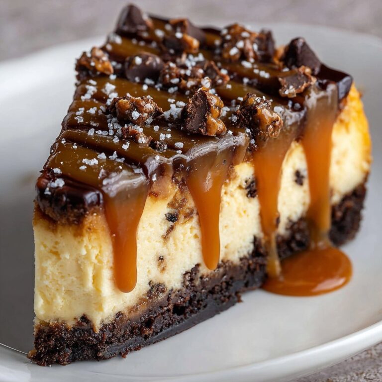 Salted Caramel Chocolate Chip Cheesecake