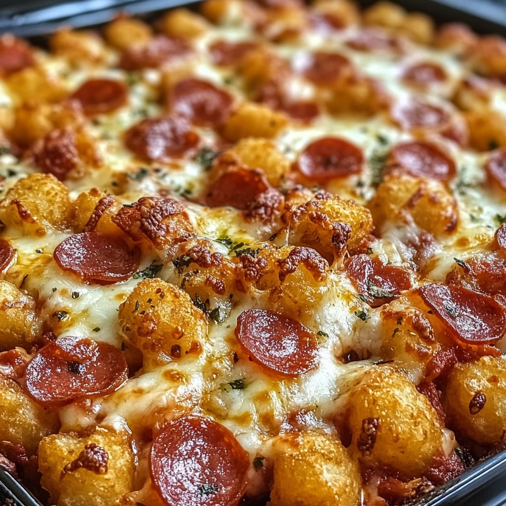 Tater Tot Pizza Casserole