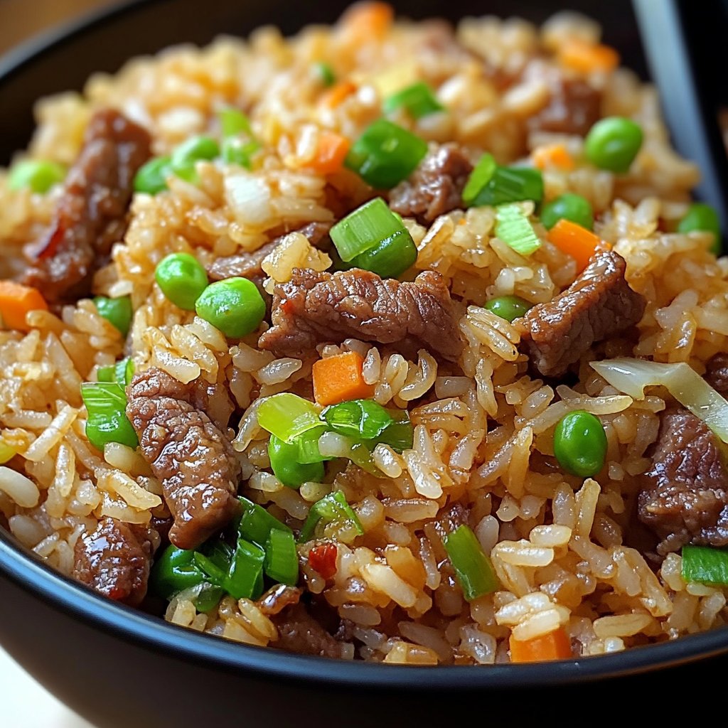 Onion Beef Fried Rice