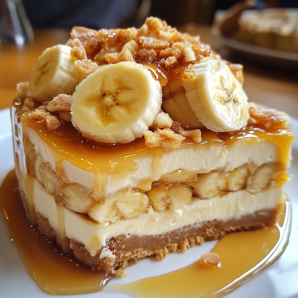 Banana Pudding Cheesecake with Salted Caramel