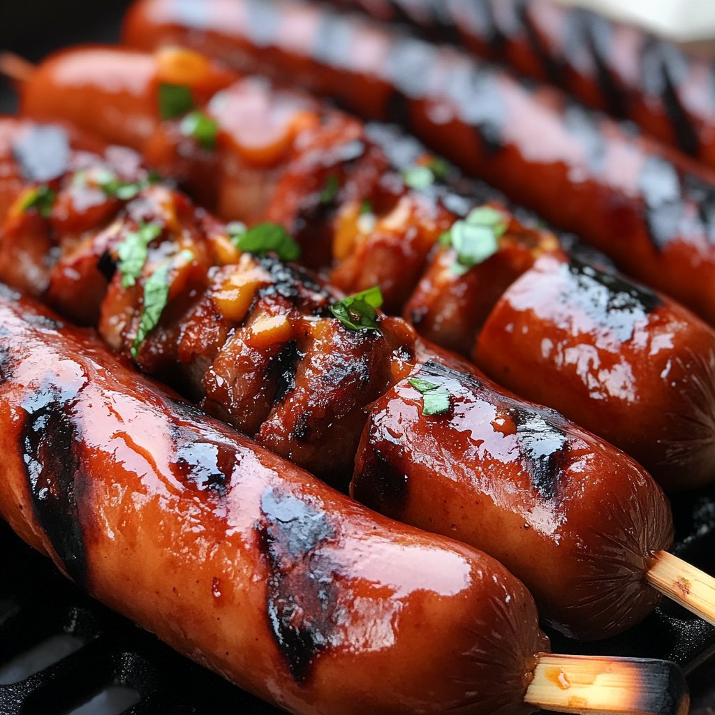 Marinated Grilled Hot Dogs