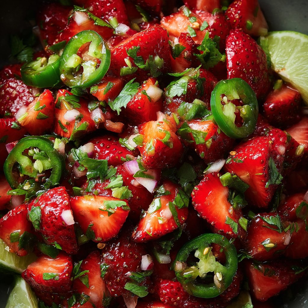 Strawberry Salsa with Jalapeños & Lime