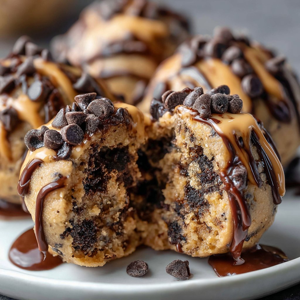 Chocolate Chip Cookie Dough Brownie Bombs