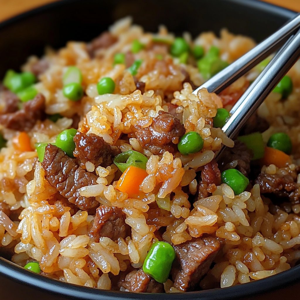 Onion Beef Fried Rice