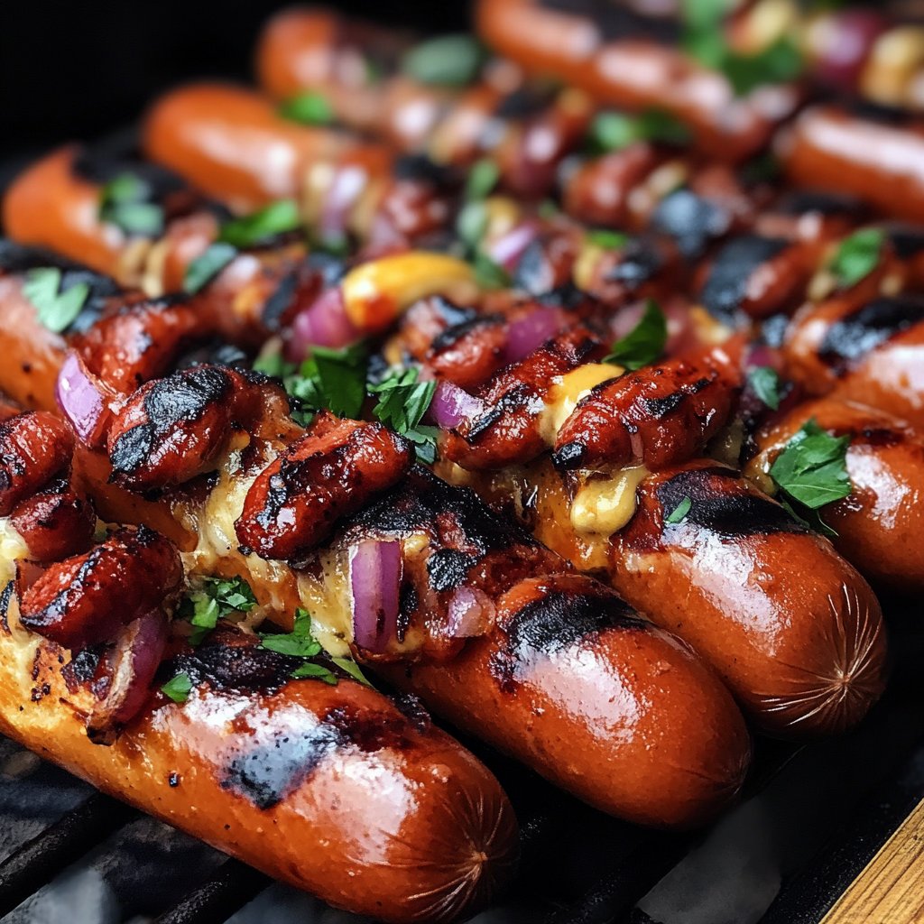 Marinated Grilled Hot Dogs