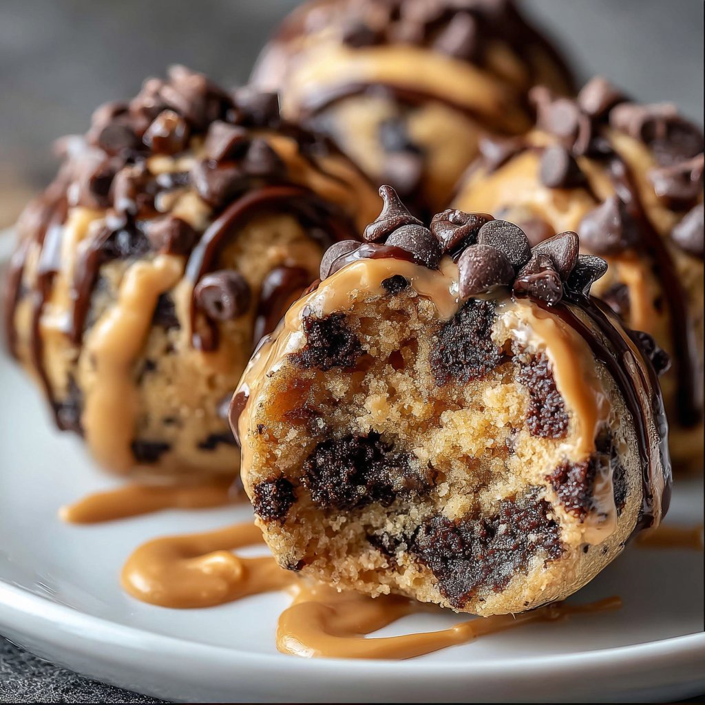 Chocolate Chip Cookie Dough Brownie Bombs