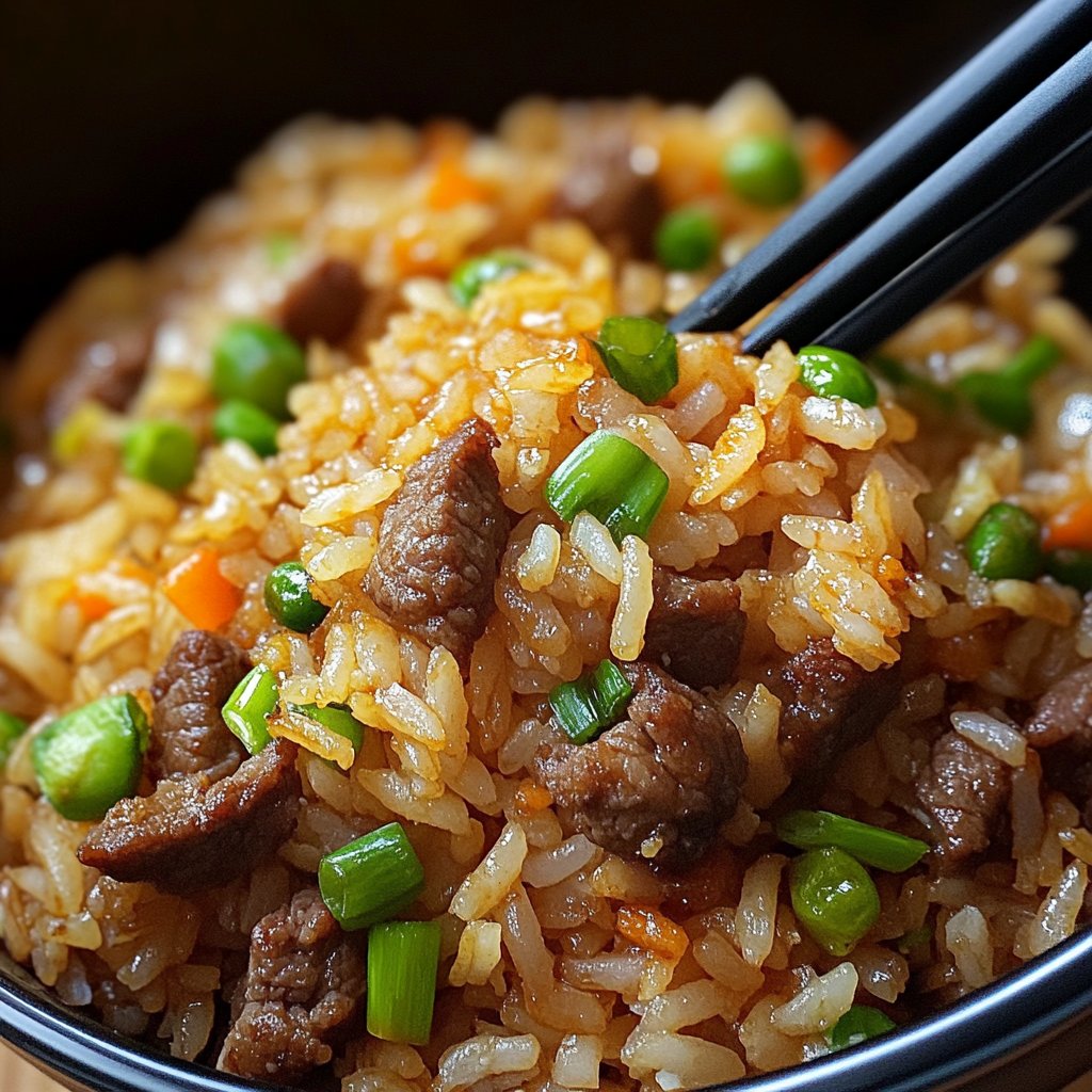 Onion Beef Fried Rice