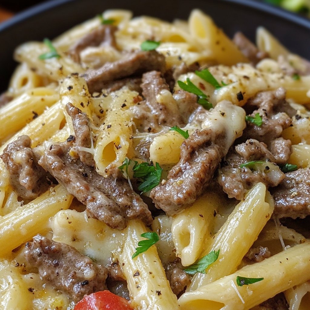 Philly Cheesesteak Pasta