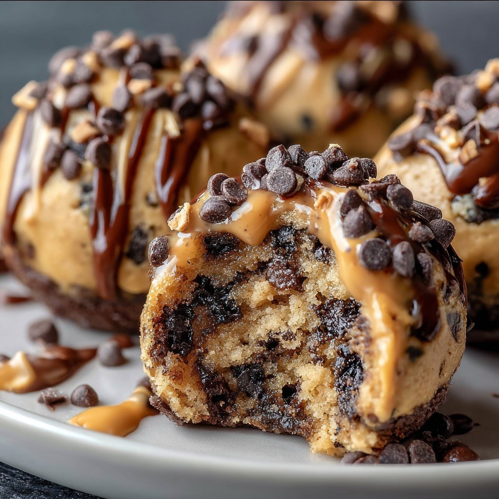 Chocolate Chip Cookie Dough Brownie Bombs