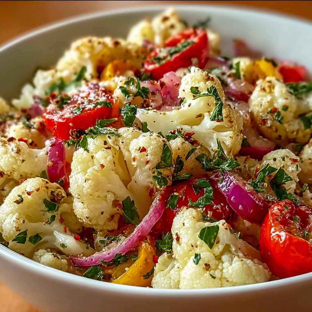 Sicilian Cauliflower Salad Dish
