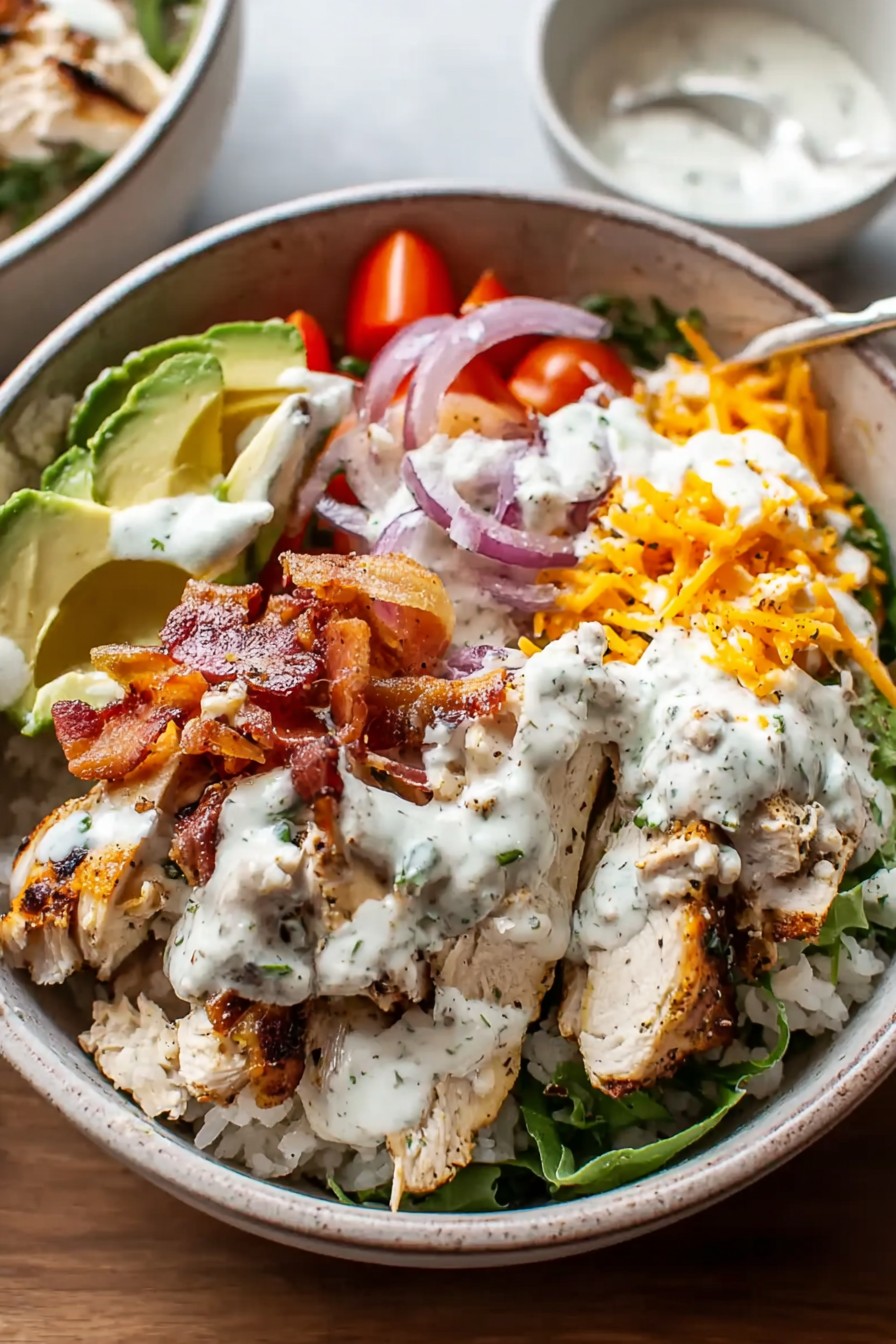 Chicken Bacon Ranch Bowls for Two
